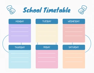 Free  Template: Modèle d'emploi du temps scolaire minimaliste gris clair