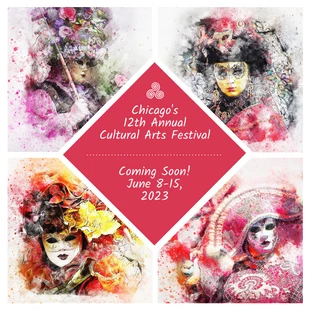 Free  Template: Festival delle Arti Culturali: un post su Instagram