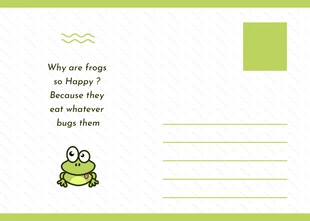 White And Green Simple Cute Illustration Funny Postcard - Pagina 2