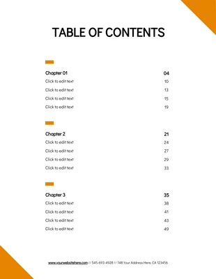 Free  Template: Table des matières du livre modifiable vierge minimaliste