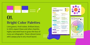 Free  Template: Bright Color Palettes Trend 2023 Twitter Post