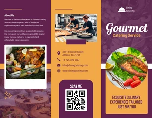 Free  Template: Gourmet Catering Services Brochure