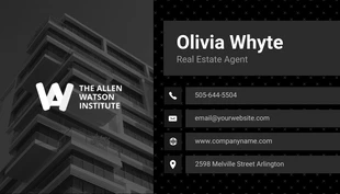 Black Real Estate Business Card - page 2