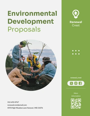 premium  Template: مقترحات التنمية البيئية