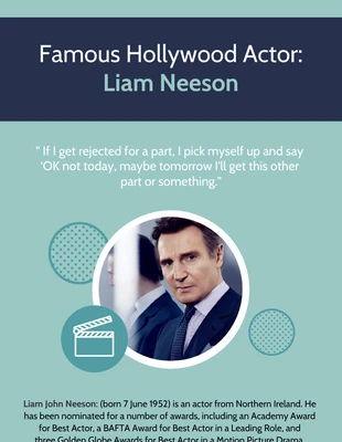 premium  Template: Actor famoso de Hollywood Pinterest Post