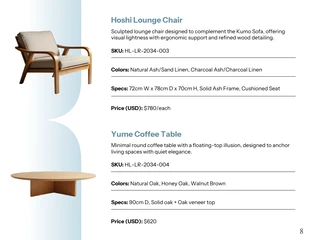 Japandi Furniture Lookbook Catalog Template - Pagina 8