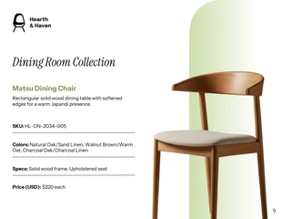 Japandi Furniture Lookbook Catalog Template - Pagina 9