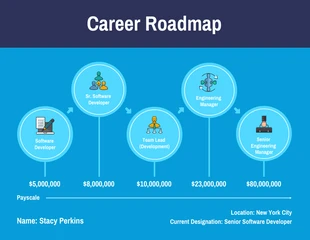 premium  Template: Blue Career Roadmap