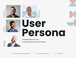 Free  Template: Verde claro Rosa Presentación de la Persona de Usuario