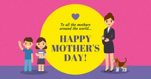 Free  Template: Post Facebook de la fête des mères en famille