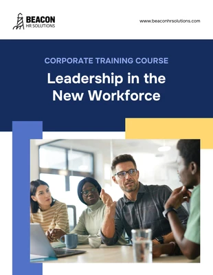 premium  Template: Catálogo de cursos de capacitación corporativa