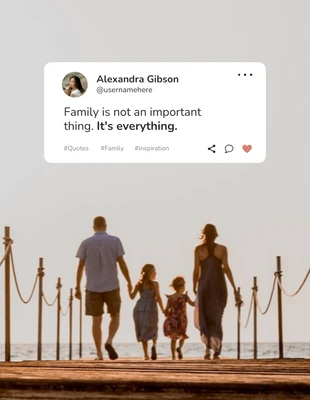 Photo Background Family Quote Motivation Template