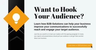 Free  Template: B2B Solutions LinkedIn Banner Ad