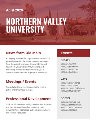 Red University Newsletter