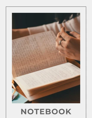 Free  Template: Cubierta de libro de cuaderno minimalista gris claro