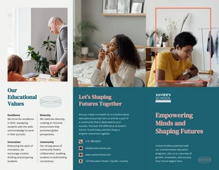 business  Template: Modern Teal and Orange Education Brochure