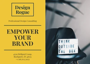 business  Template: Yellow Design Postcard