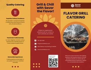 premium  Template: BBQ and Grill Catering Brochure
