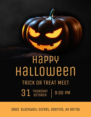 business  Template: Poster di Halloween con zucca