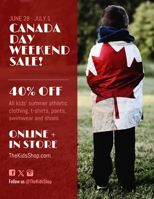 premium  Template: Canada Day Einzelhandelsverkauf Flyer