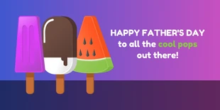 premium  Template: Mensaje en Twitter del Día del Padre de Cool Pops