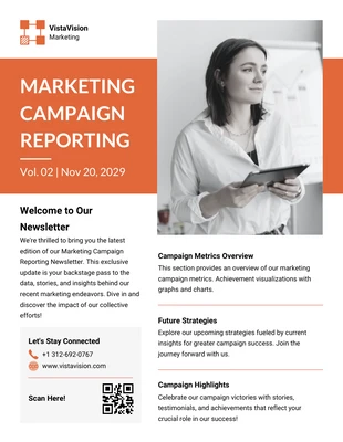 business  Template: Marketing Campaign Reporting Newsletter