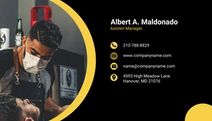 Free  Template: Professional business Card modern Barber