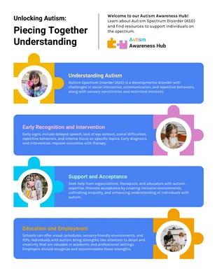 business  Template: Unlocking Autism: Piecing Together Understanding Infographic