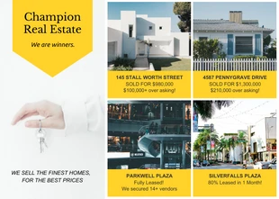 premium  Template: Yellow Modern Real Estate Postcard