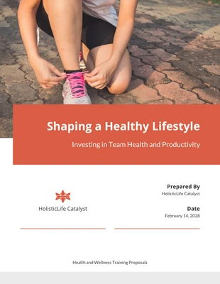 Free  Template: Health and Wellness Training Proposals