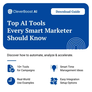 Free accessible Template: I migliori strumenti di intelligenza artificiale per i marketer: modello di annuncio di Facebook