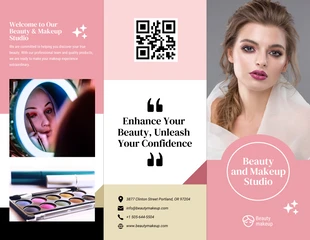 Free  Template: Beauty & Makeup Studio Brochure