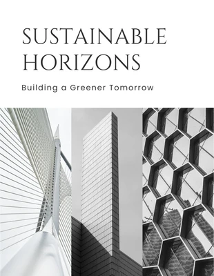 business  Template: Couverture de livre d'architecture simple gris clair