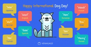 Free  Template: Postagem no Facebook sobre o Dia do Cão Vibrante