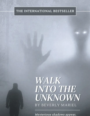 Free  Template: Couverture de livre de thriller mystérieux moderne noir