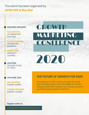 business  Template: Crecimiento de la empresa Marketing Conferencia empresarial Evento Cartel