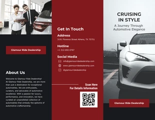 Free  Template: Black And Maroon Modern Car Brochure