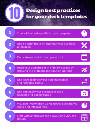 Free  Template: Purple Business Pitch Facts Infografía