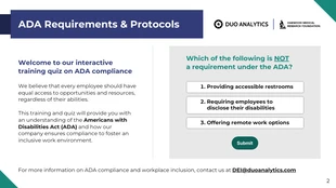 Interactive ADA Compliance Training Quiz Presentation - Pagina 2