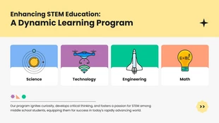 Free  Template: Bunte Präsentation des STEM-Bildungsprogramms