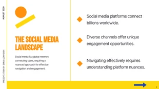 Orange and Blue Social Media Presentation - Page 2