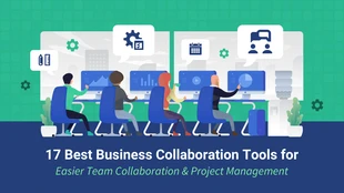 business  Template: Encabezado del blog sobre las mejores herramientas de colaboración empresarial