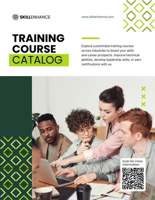 business  Template: Modelo de catálogo de cursos de treinamento