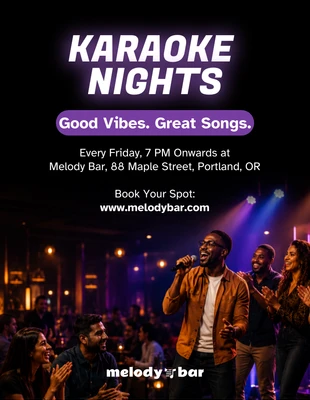 Free  Template: Plantilla de volante de karaoke