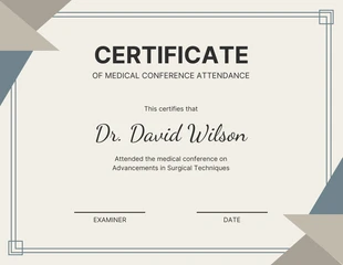business  Template: Certificado médico abstracto beige