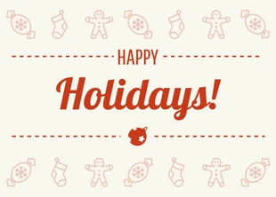 Free  Template: Happy Holidays Card