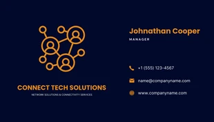Navy And Orange Professional Connect Networking Business Card - Pagina 2