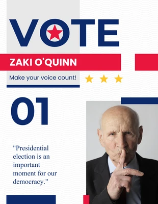 Free  Template: Red and Blue Election Vote Flyer