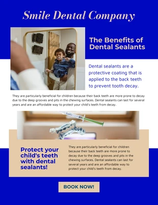 Free  Template: Brown And Blue Modern Dental Email Newsletter