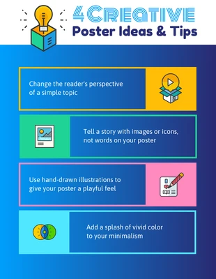 premium  Template: Gradient Creative Poster Design Tips Infographic Template